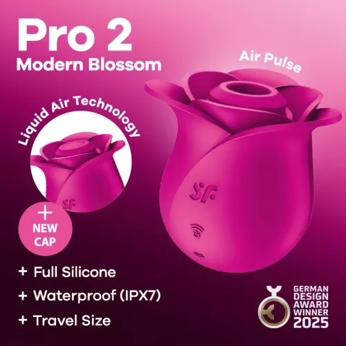 Satisfyer Pro 2 Modern Blossom - léghullámos csiklóizgató (pink)