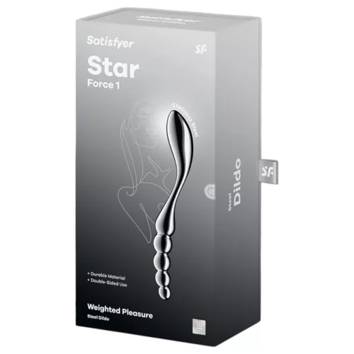 Satisfyer Star Force 1 - gömbös acéldildó (ezüst)