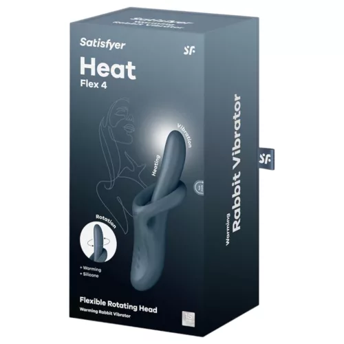 Satisfyer Heat Flex 4 - melegítő csiklókaros vibrátor (szürke)