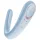 Satisfyer Double Classic - párvibrátor (kék)