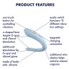 Satisfyer Double Classic - párvibrátor (kék)