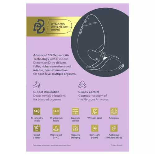 Womanizer Next Duo - 2in1 G-pont vibrátor (fekete)