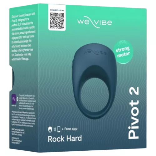 We-Vibe Pivot 2 – App-vezérelt vibrációs péniszgyűrű, férfiaknak (kék)