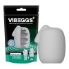 VIBEGGS Ribs Delight - vibrációs tojás maszturbátor (fehér)