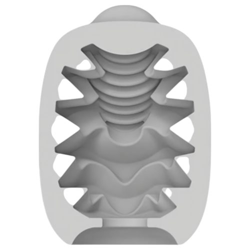 VIBEGGS Candy Curves - vibrációs tojás maszturbátor (fehér)