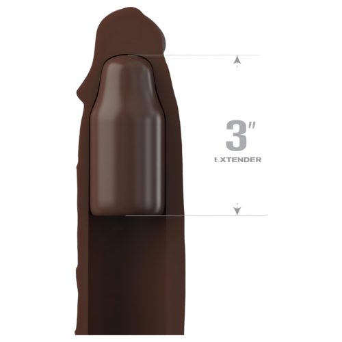/ X-TENSION Elite 3 - méretre vágható péniszköpeny (barna)