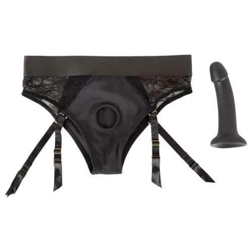 You2Toys - felcsatolható dildó alsóval (fekete)