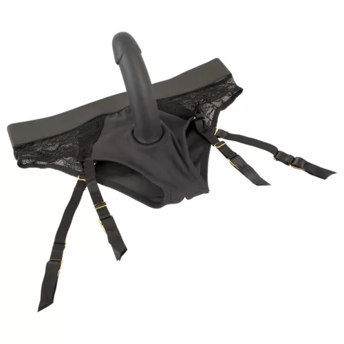 You2Toys - felcsatolható dildó alsóval (fekete)