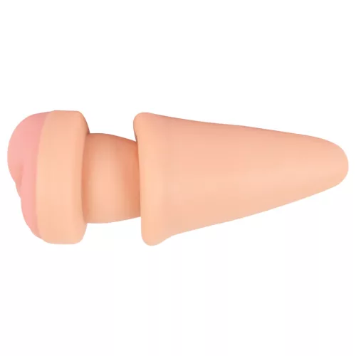 Nature Skin - anál plug és péniszköpeny (natúr)