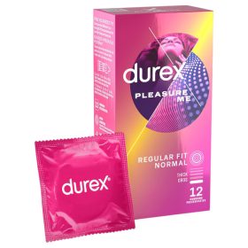 Durex Pleasure Me - bordázott-pontozott óvszer (12db)