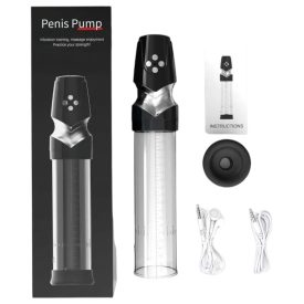   / Lonely Voice - nyögő, automata péniszpumpa (áttetsző-fekete)