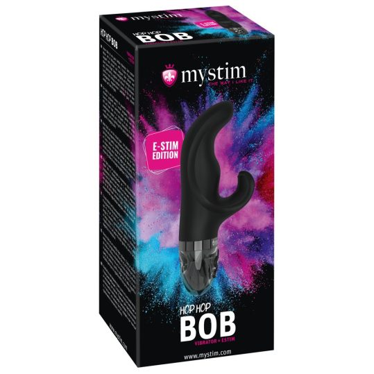 mystim Hop Hop Bob E-Stim - akkus elektro vibrátor (fekete)