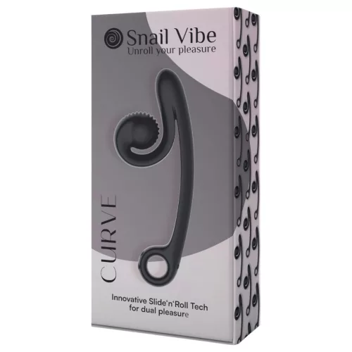 / Snail Vibe Curve - 2in1 csiklóizgató vibrátor (fekete)