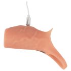 Realistixxx - nyitott, vibrációs péniszköpeny (natúr)