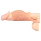 Realistixxx - nyitott, vibrációs péniszköpeny (natúr)
