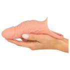 Realistixxx - heregyűrűs, vibrációs péniszköpeny (natúr)