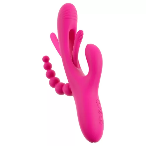 SMILE - tripla karos, nyelves vibrátor (pink)
