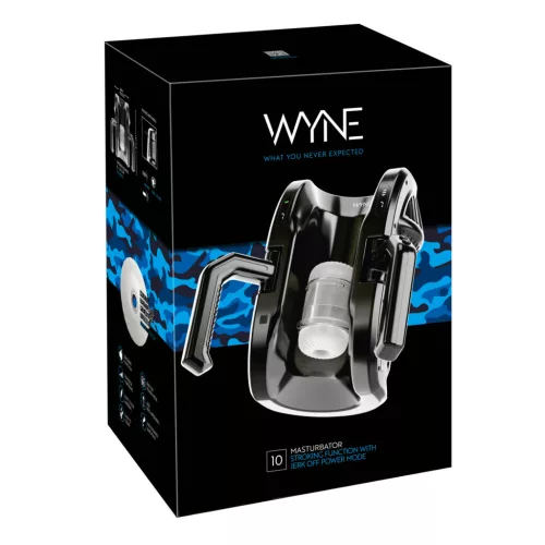 WYNE 10 - automata maszturbátor kapaszkodóval (fekete)