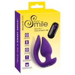 Smile - 2in1 anál vibrátor és csiklóizgató (lila)