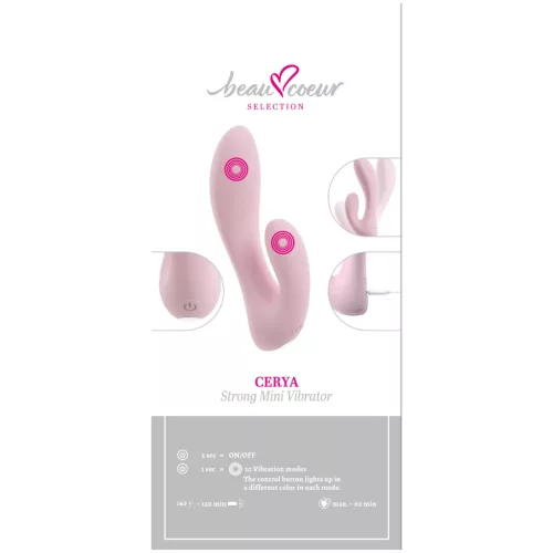 Beau Coeur Cerya - mini csiklókaros vibrátor (halvány pink)