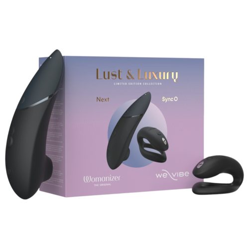 Womanizer Lust&Luxury - csikló- és párvibrátor szett (fekete)
