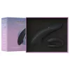 Womanizer Lust & Luxury - léghullámos csiklóizgató és párvibrátor szett (fekete)