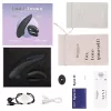 Womanizer Lust & Luxury - léghullámos csiklóizgató és párvibrátor szett (fekete)