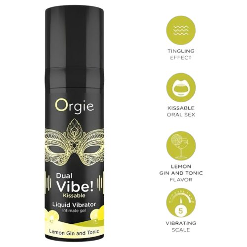 Orgie Dual Vibe - unisex folyékony vibrátor - Gin Tonic (15ml)