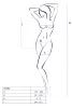 Passion BS064 - nyitott necc body (fekete) - S-L