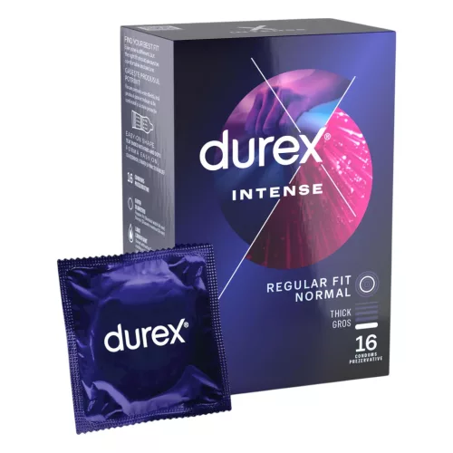 Durex Intense - bordázott és pontozott óvszer (16 db)