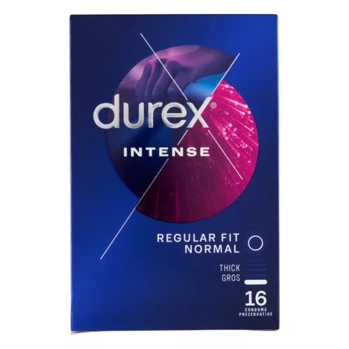 Durex Intense - bordázott és pontozott óvszer (16 db)