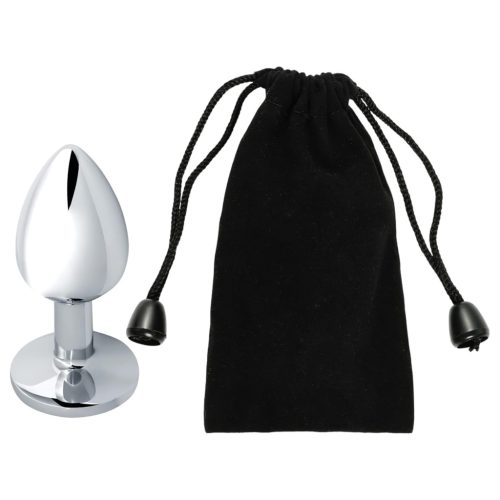 / Sunfo - fém anál plug sárga kővel (ezüst)