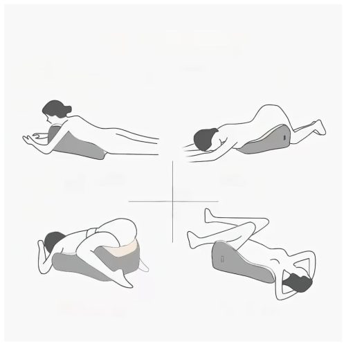 Magic Pillow - Memóriahabos párna dildótartóval (szürke)