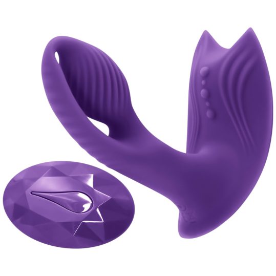 / Inya Bump-N-Grind - rádiós, melegítő 2in1 csikló vibrátor (lila)