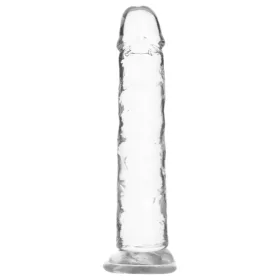   Addiction Crystal - tapadókorongos dildó (átlátszó) - 18cm