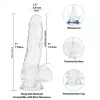 Addiction Crystal - tapadókorongos dildó (átlátszó) - 18cm