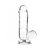 Addiction Crystal - talpas, herés dildó (áttetsző) - 15cm