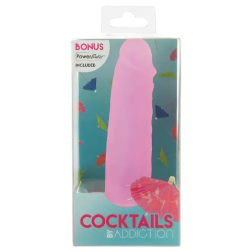 Addiction Coctails - tapadókorongos dildó (pink)