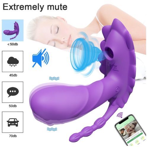 AlvUp - okos, szívó rezgő, hordható vibrátor (lila)