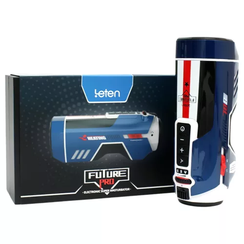 Leten SM Future Pro - hálózati lökő, nyögő, szorító, melegítő maszturbátor (kék)