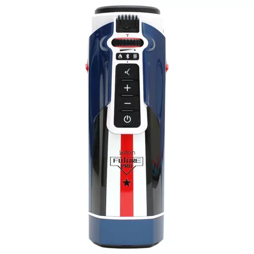 Leten SM Future Pro - hálózati lökő, nyögő, szorító, melegítő maszturbátor (kék)