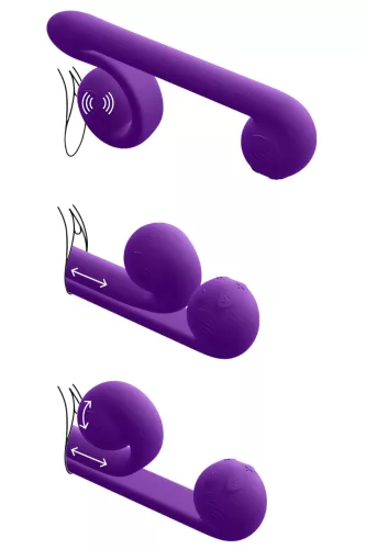 / Snail Vibe Duo - akkus, 3in1 stimuláló vibrátor (lila)