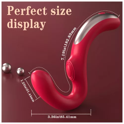 SEX HD Genie - G-pont és csiklóvibrátor (piros)