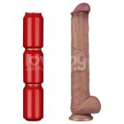 Lovetoy - kétrétegű XXL dildó - 36,5 cm - (natúr)