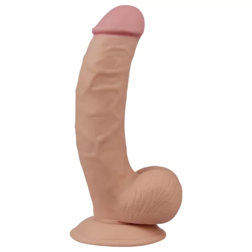 Lovetoy Ultra Soft - rugalmas, élethű dildó - 21,5cm (natúr)