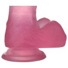 Lovetoy Jelly Studs - tapadókorongos dildó - 15cm (pink)