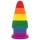 Lovetoy Prider - anál tágító plug - 15cm (szivárvány)