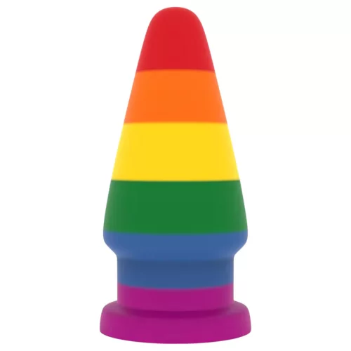 Lovetoy Prider - anál tágító plug - 15cm (szivárvány)