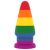 Lovetoy Prider - anál tágító plug - 15cm (szivárvány)
