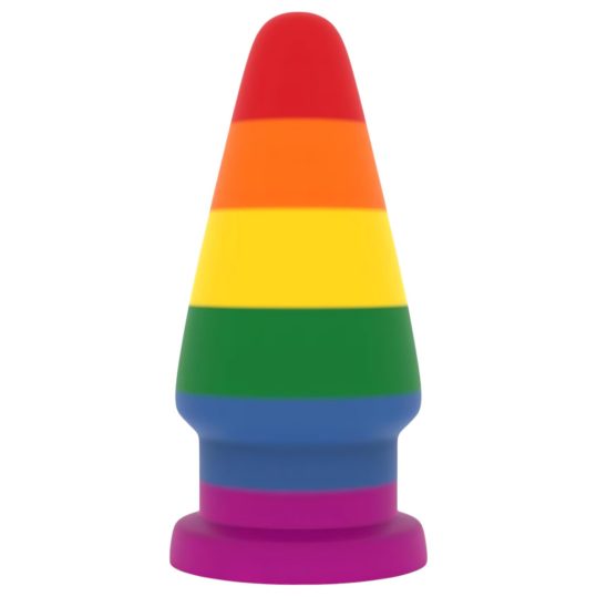 Lovetoy Prider - anál tágító plug - 15cm (szivárvány)